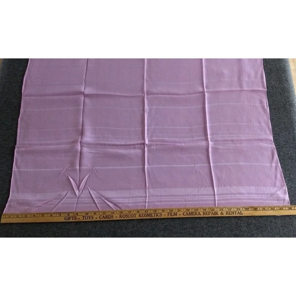 Fer-Gio Como Pure Silk Scarf ITALY Lavender / Soft Pink Rolled Hem 33.5